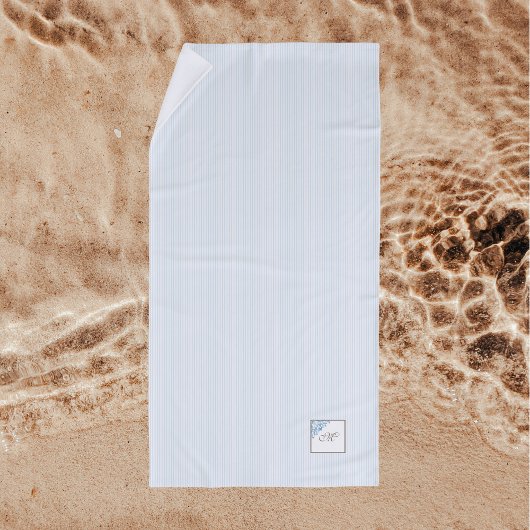 Monogram für die Blue Strip-Lilie Strandtuch