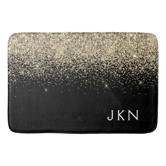 Monogram für die Girly-Name-Initials für den Gold  Badematte (Vorderseite)