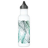 Monogram für die grünen tropischen Palm-Blätter Edelstahlflasche (Links)