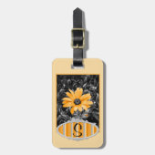Monogram für die Travel Gear African Daisy Blume Gepäckanhänger (Vorderseite vertikal)