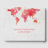 Monogram für die Weltkarte für Wasserfarbe Gästebuch (Rückseite)