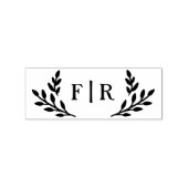 Monogram für einfache Blätter Gummistempel (Prägung)