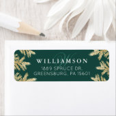 Monogram für elegante Forest Green & Gold Pine For (Insitu)