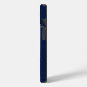 Monogram für Gold & Navy Blue-Zodiac-Konstellation Case-Mate iPhone Hülle (Rückseite / Links)