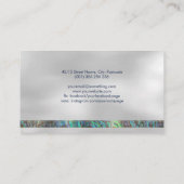 Monogram für griechisch-maander-Schlüssel - Abalon Visitenkarte (Rückseite)