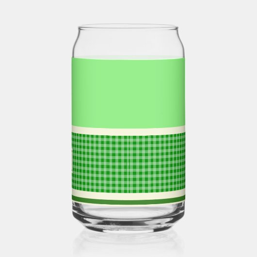 Monogram für grünen Karo Dosenglas (Links)