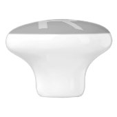 Monogram für leichte graue und graue moderne Initi Keramikknauf (Seitenansicht)