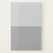 Monogram für leichte graue und graue moderne Initi Planer (Rückseite)