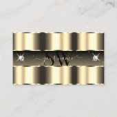 Monogram für luxuriöse Gold Black Sparkling Diamon Visitenkarte (Vorderseite)