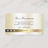 Monogram für luxuriöse Gold Glitzer Sparkling Star Visitenkarte (Rückseite)
