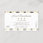 Monogram für luxuriöse Goldglatter-Diamanten Visitenkarte (Rückseite)