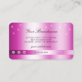 Monogram für Luxury Girly Pink Glitzer Sparkling S Visitenkarte (Rückseite)