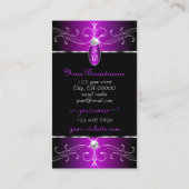 Monogram für majestätische Lila Verzierte Ornament Visitenkarte (Rückseite)