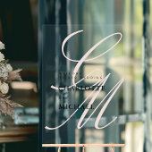 Monogram für Minimalistisches Skript-Schriftart |  Acrylschild