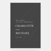 Monogram für Minimalistisches Skript-Schriftart | Acrylschild (Vorderseite)