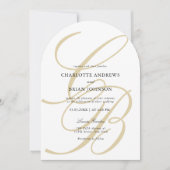 Monogram für Minimalistisches Skript-Schriftart |  Einladung (Vorderseite)