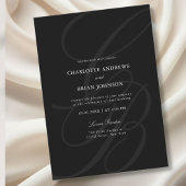 Monogram für Minimalistisches Skript-Schriftart | Einladung