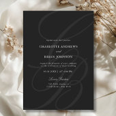 Monogram für Minimalistisches Skript-Schriftart |  Einladung