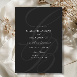 Monogram für Minimalistisches Skript-Schriftart |  Einladung