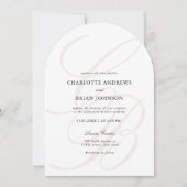 Monogram für Minimalistisches Skript-Schriftart |  Einladung (Vorderseite)