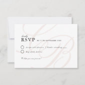 Monogram für Minimalistisches Skript-Schriftart | RSVP Karte (Vorderseite)