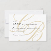 Monogram für Minimalistisches Skript-Schriftart | RSVP Karte (Vorderseite)