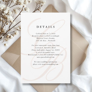 Monogram für Minimalistisches Skript-Schriftart    RSVP Karte