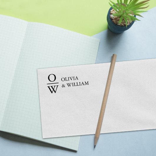 Monogram für moderne Individuelle Name Gummistempel