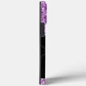 Monogram für moderne Lila Glitzer-Tropfen Case-Mate iPhone Hülle (Rückseite / Rechts)