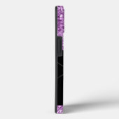 Monogram für moderne Lila Glitzer-Tropfen Case-Mate iPhone Hülle (Rückseite / Rechts)