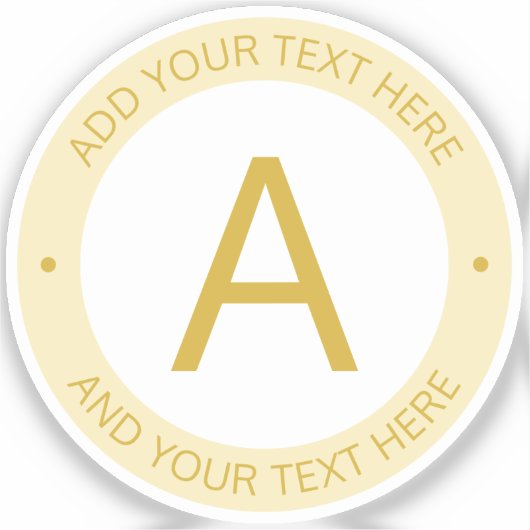 Monogram für moderne Logo-Stile | Gold Transparent Aufkleber (Vorderseite)