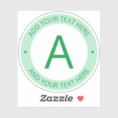 Monogram für moderne Logo-Stile | Grün Aufkleber (Blatt)