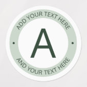 Monogram für moderne Logo-Stile | Grün/Weiß Etiketten (Design 2)