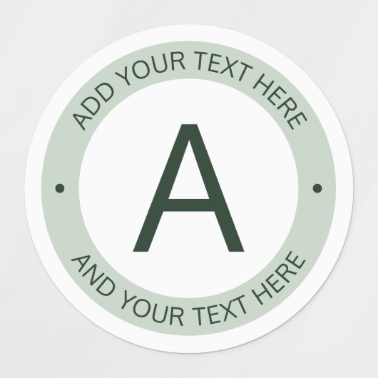 Monogram für moderne Logo-Stile | Grün/Weiß Etiketten (Design 1)