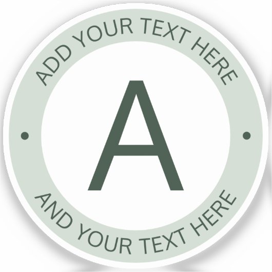 Monogram für moderne Logo-Stile | Grüne Transparen Aufkleber (Vorderseite)