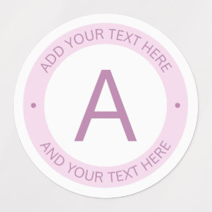 Monogram für moderne Logo-Stile Light Pink Lila Etiketten