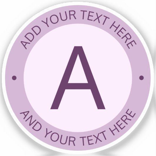 Monogram für moderne Logo-Stile | Lila transparent Aufkleber (Vorderseite)