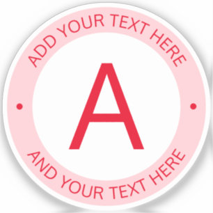 Monogram für moderne Logo-Stile   Rot transparent Aufkleber