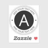 Monogram für moderne Logo-Stile | Schwarz transpar Aufkleber (Blatt)