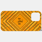 Monogram für moderne Orange Diamonds Case-Mate iPhone Hülle (Rückseite (Horizontal))