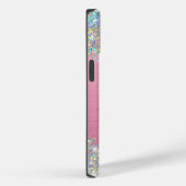 Monogram für moderne rosa holografische Imitat Gli Case-Mate iPhone Hülle (Rückseite / Rechts)