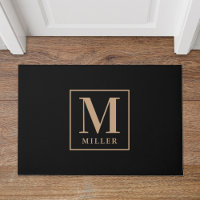 Monogram für moderne Schwarz- und Tan-Familienname