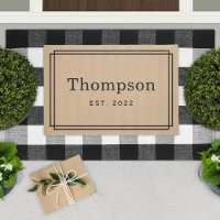 Monogram für personalisierte Beige-Familienname