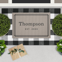 Monogram für personalisierte Taupe Gray Familienna