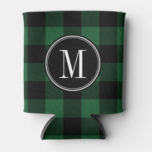 Monogram für Schwarz-Grün-Buffalo-Karo Dosenkühler (Vorderseite)