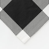 Monogram für Schwarz-Weiß-Buffalo-Karo Fleecedecke (Ecke)