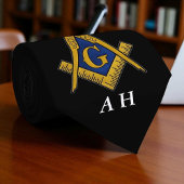 Monogram für Schwarz-Weiß-Freimaurer Krawatte
