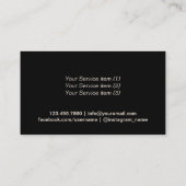 Monogram für Sitzplatine Moderne Leopard-Printwerb Visitenkarte (Rückseite)