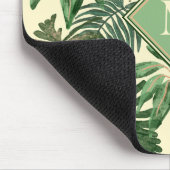 Monogram für tropische Palm-Blätter Mousepad (Ecke)