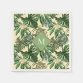 Monogram für tropische Palm-Blätter Serviette (Vorderseite)